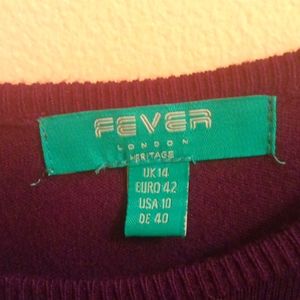 Fever navy white sweater dress